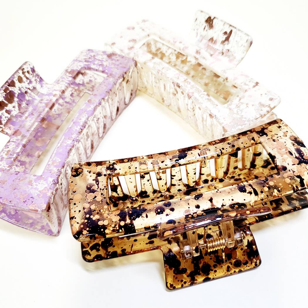 Splatter Dot Hair Claw Clip