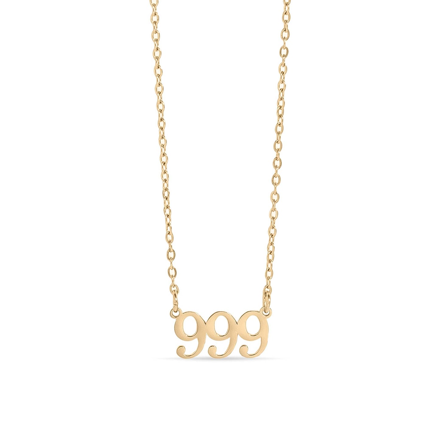 18K Gold PVD Stainless Steel Angel Number Necklace