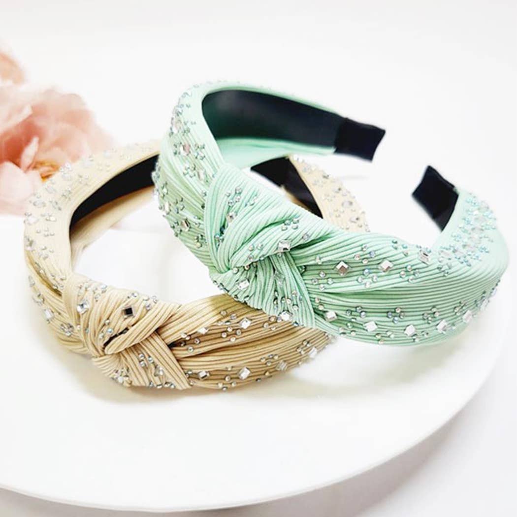 Center Knotted Crystal Headband