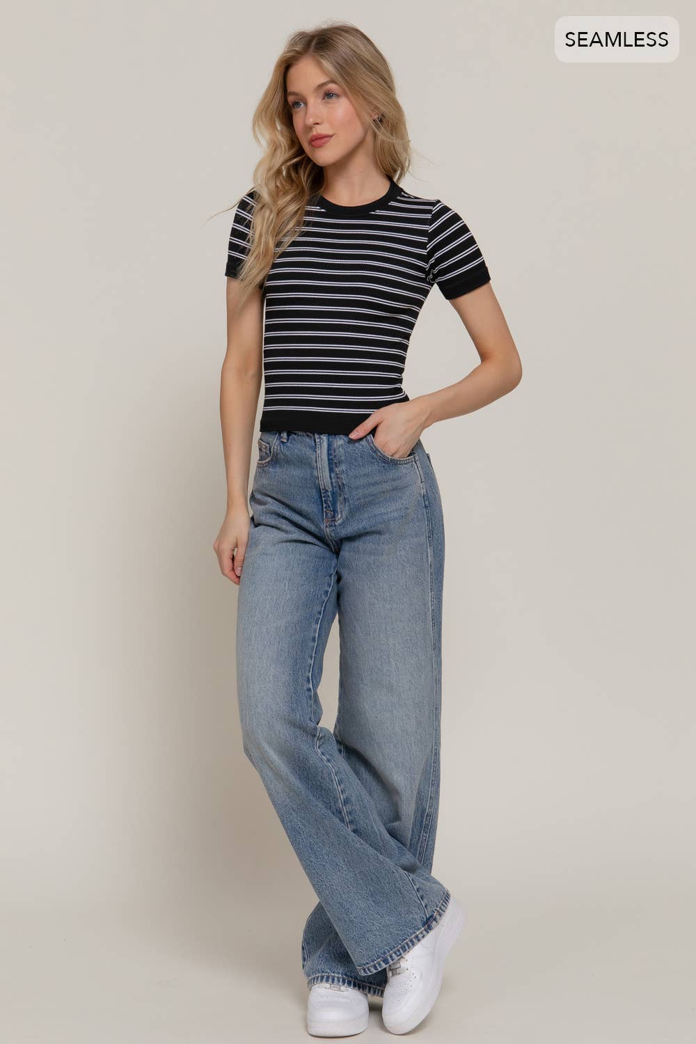 CHUNKY STRIPPED BLOUSE