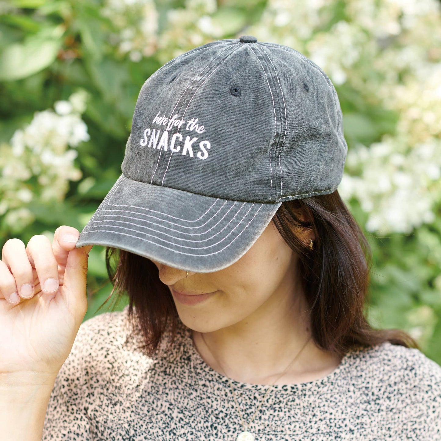 Here For The Snacks Baseball Cap