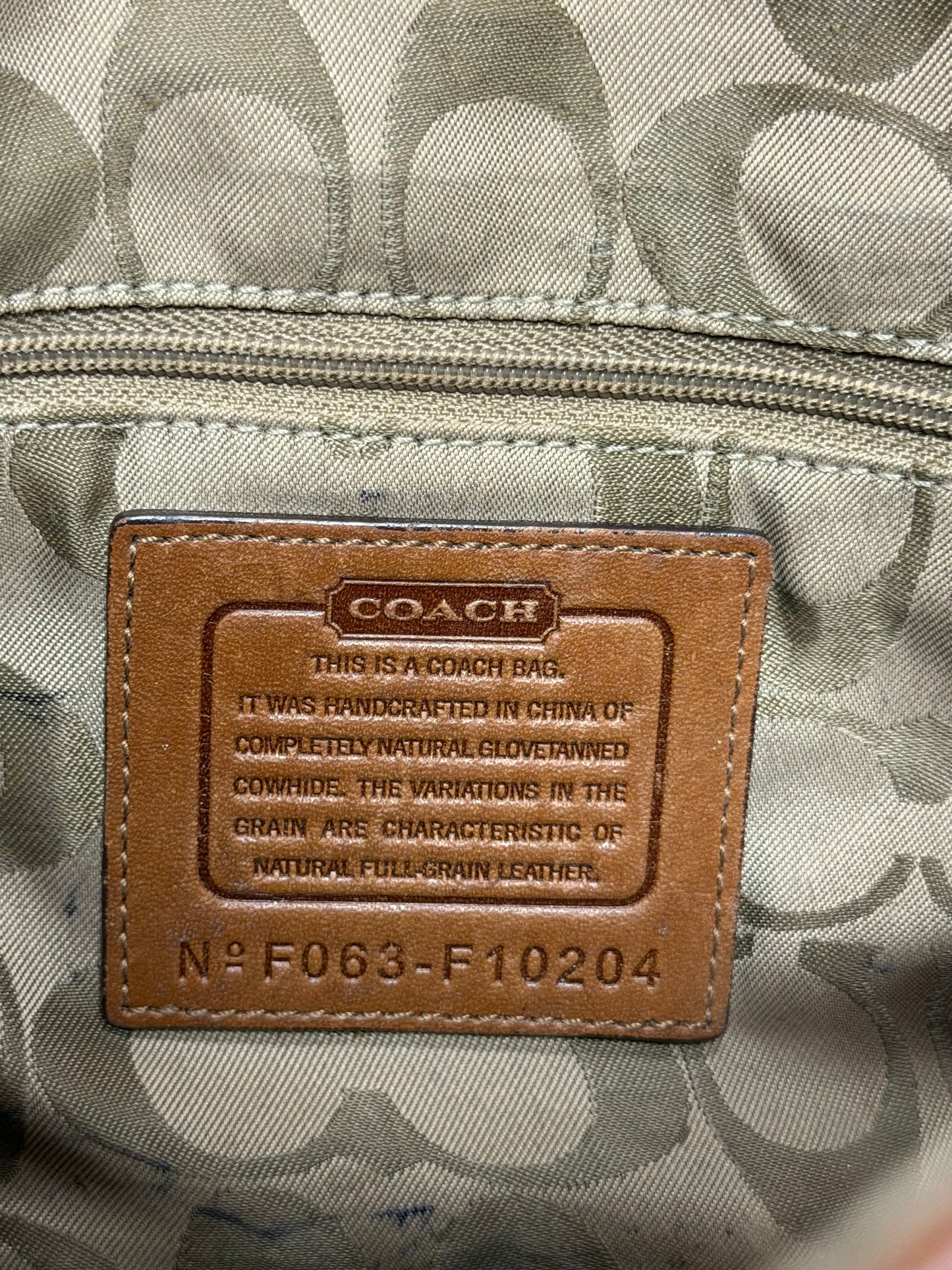 Coach Vintage Hampton Cognac Leather Shoulder Bag **AUTHENTICATED**