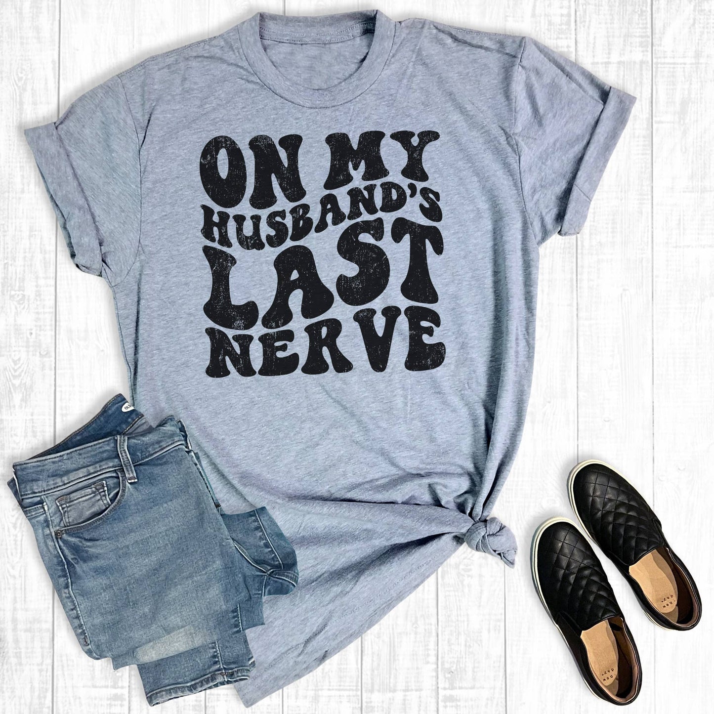 On My Husband's Last Nerve Graphic Tee