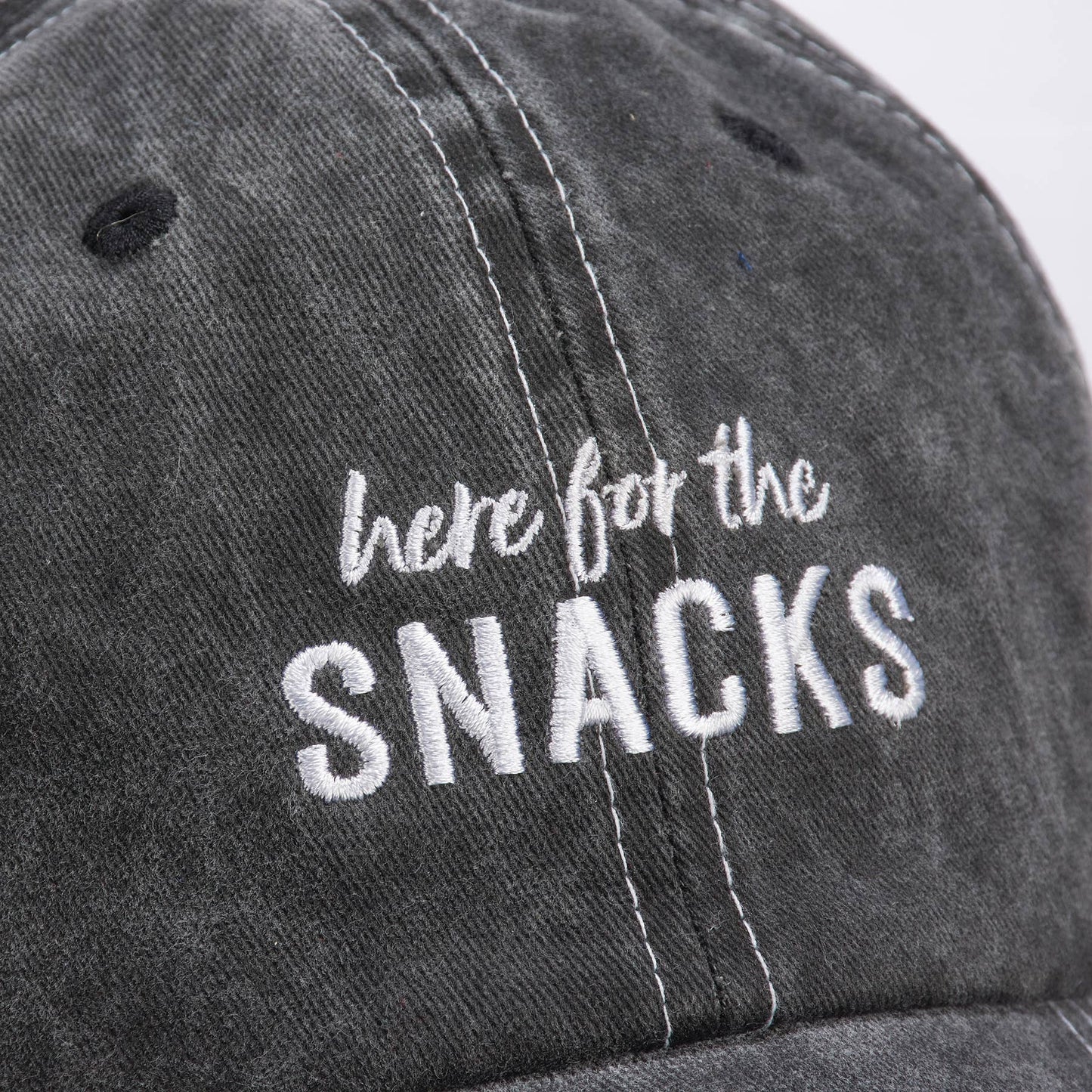 Here For The Snacks Baseball Cap
