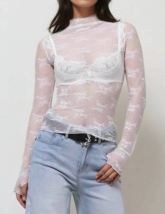 Retro Veil Lace Top