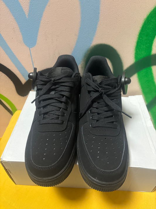 Nike Air Force 1 Low sneakers in a Black and University Blue colorway Women’s 12.5 Men’s 11