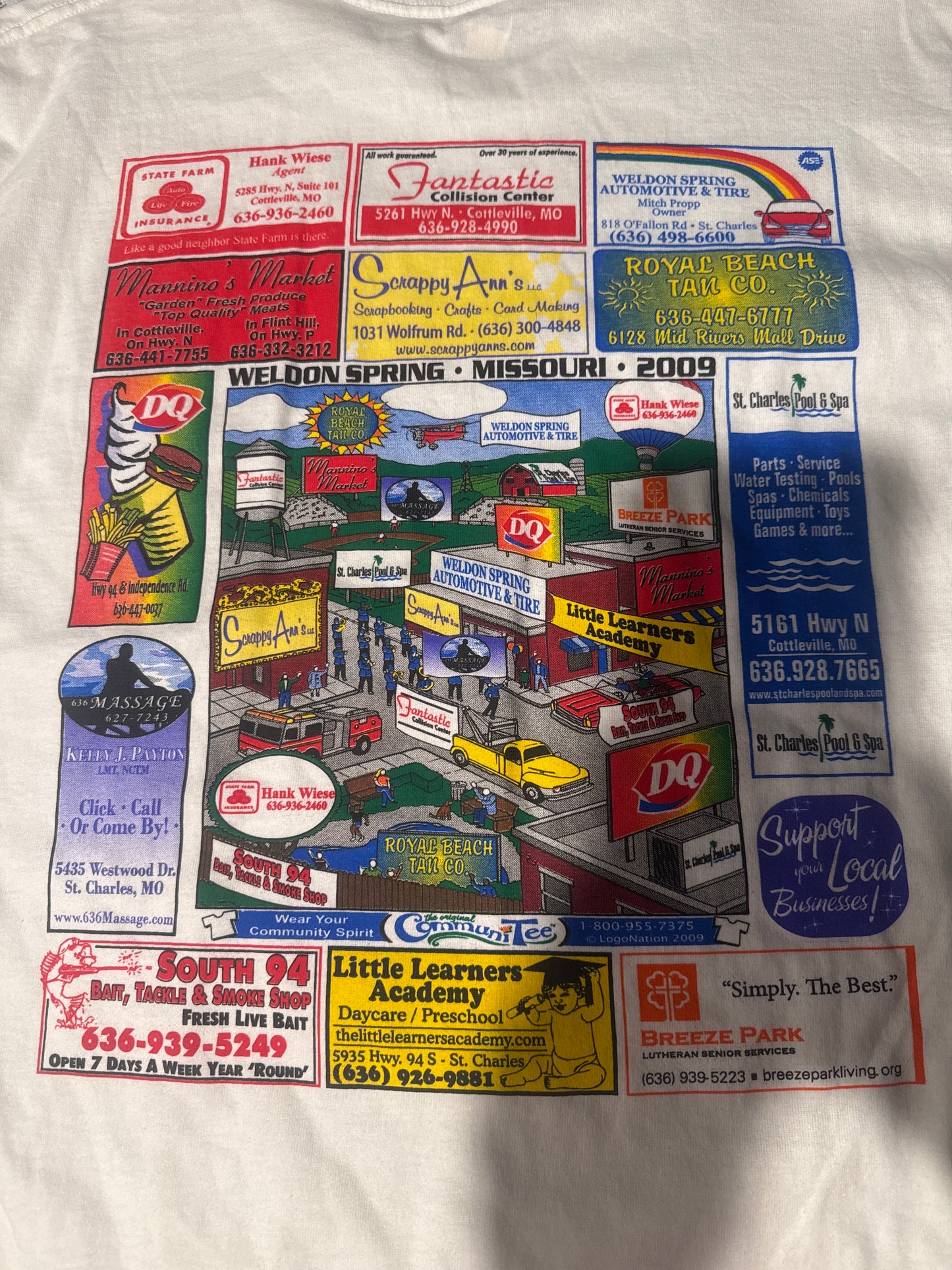(LARGE) Y2K Weldon Spring Graphic Tee 2009 Hanes 100% Cotton Tagless 6.1