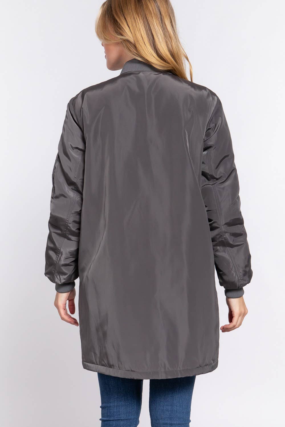 Long Line Bomber Jacket