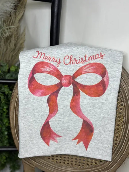 Merry Christmas Bow (Gildan Tee) **pre order**