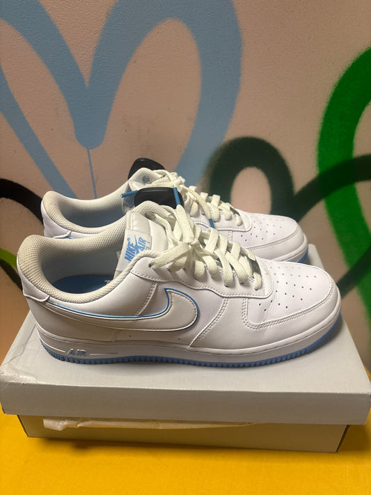 Nike Air Force 1 '07 Low in the 'White University Blue' colorway Women’s 12.5 Men’s 11