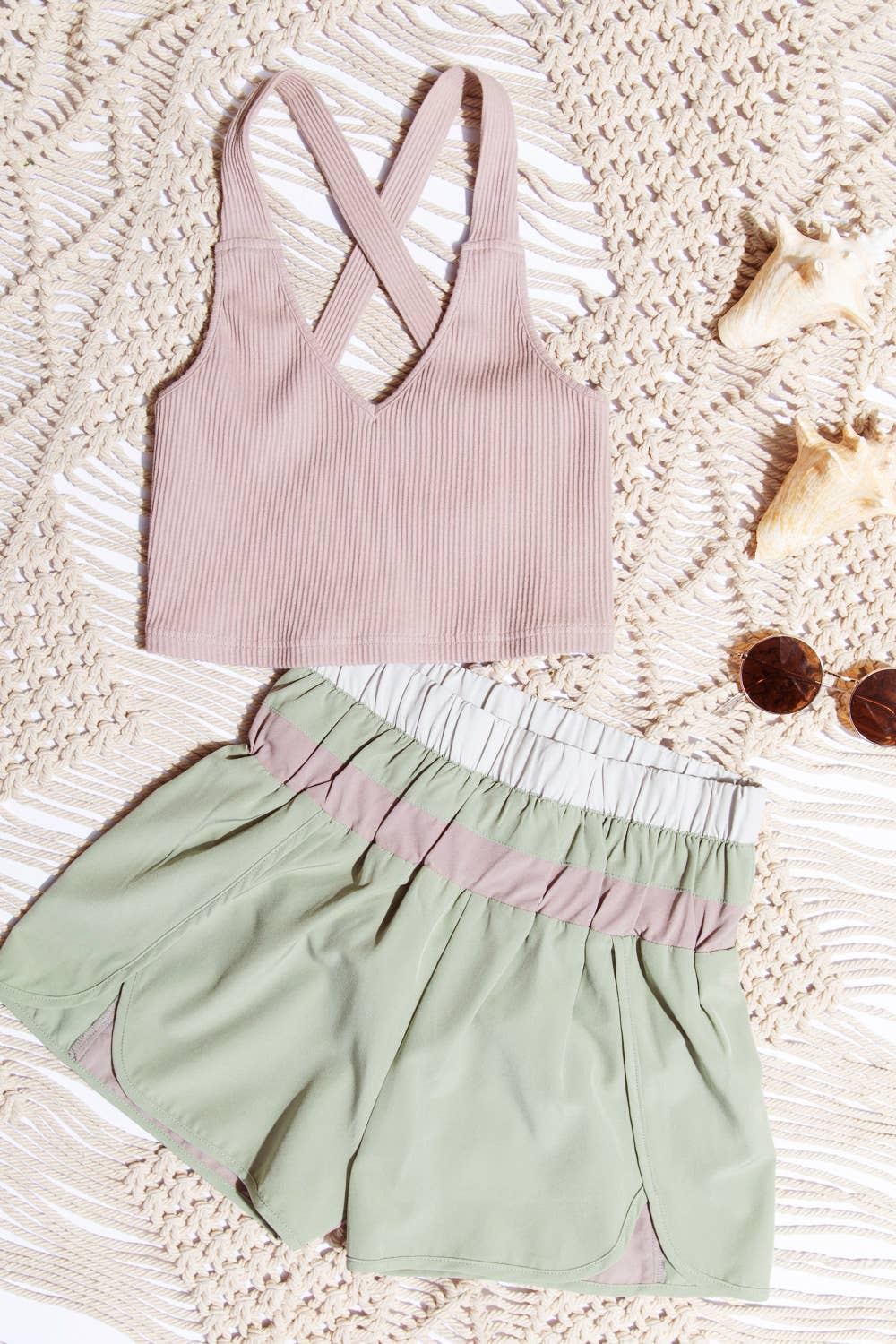 Move & Slay: Color Blocked Gym Shorts