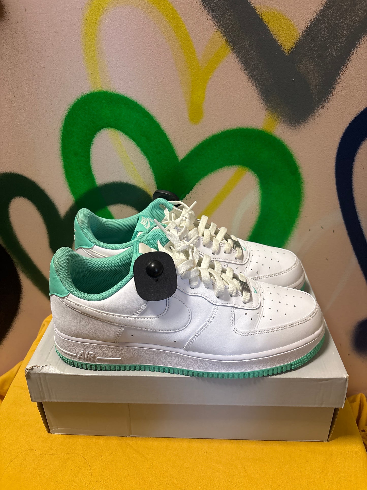 Nike Air Force 1 '07 Men's Shoes in the "White Light Menta" colorway Woman’s 12.5 Men’s 11
