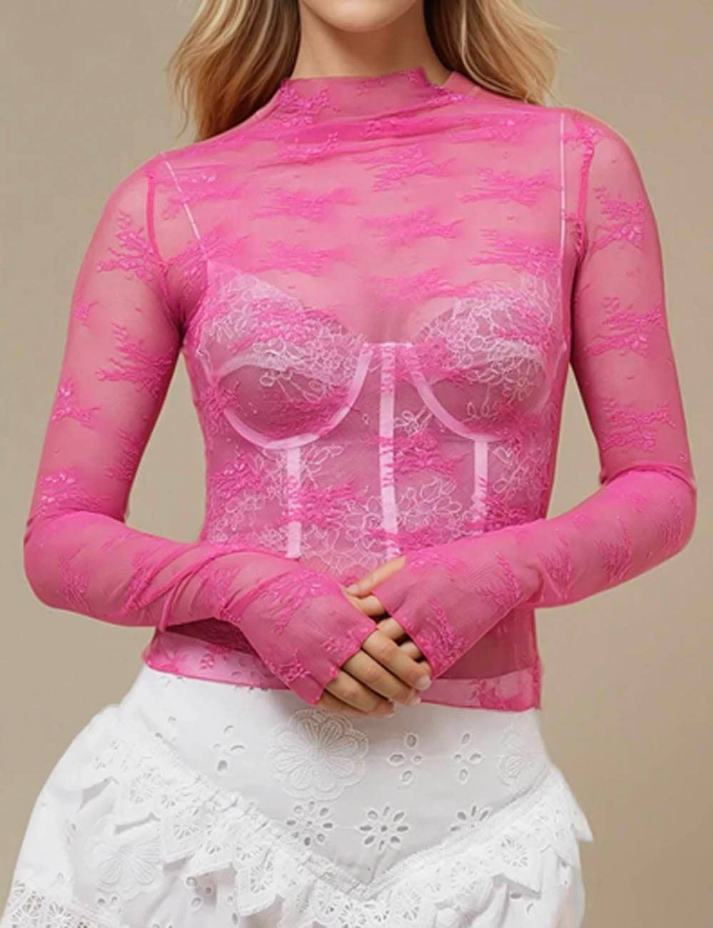 Retro Veil Lace Top