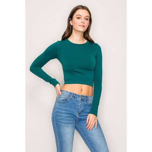 The Body Basics Seamless Long Sleeve Crop (3 Colors)