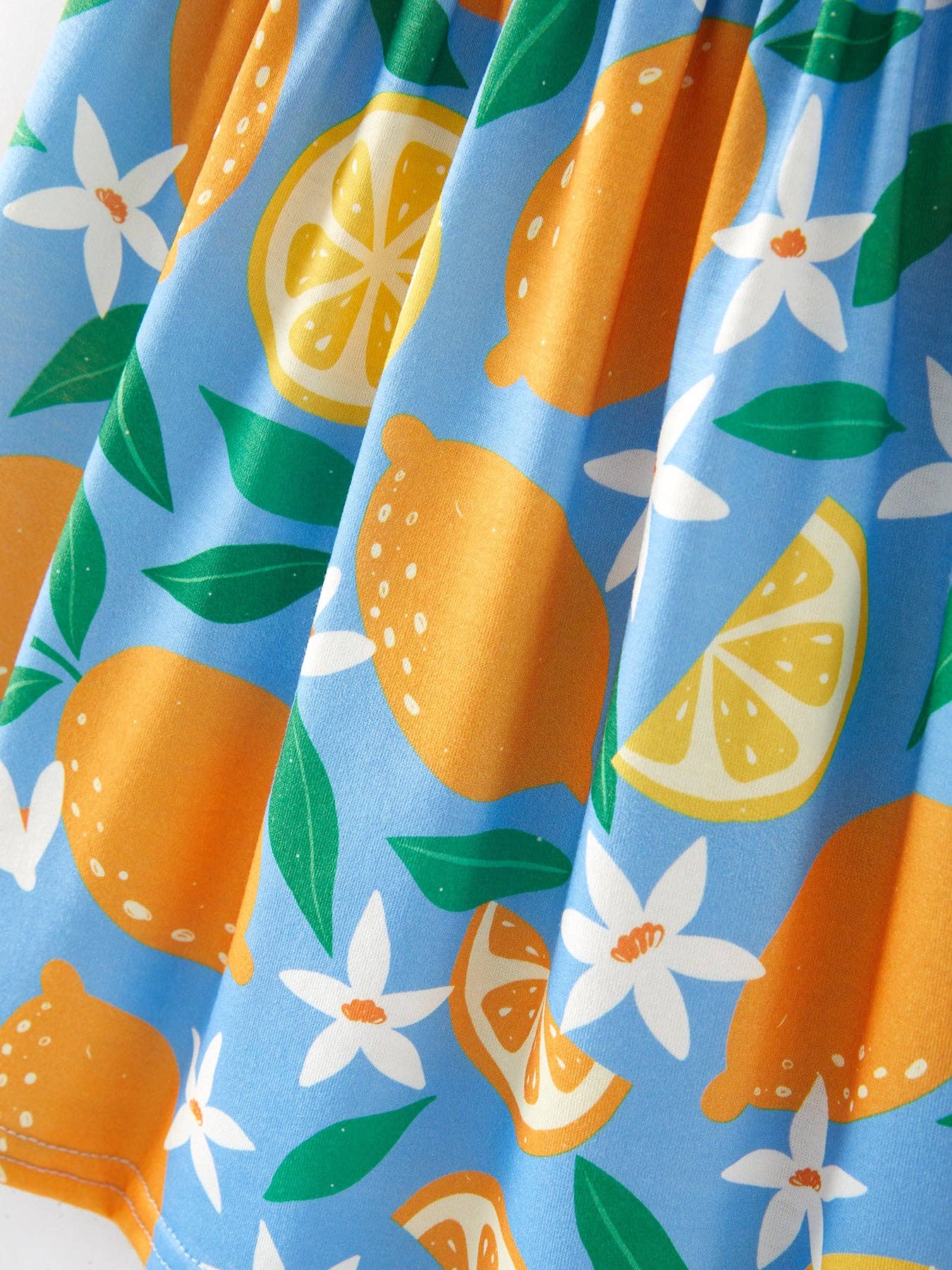 Summer Lemon Floral Girls Dress