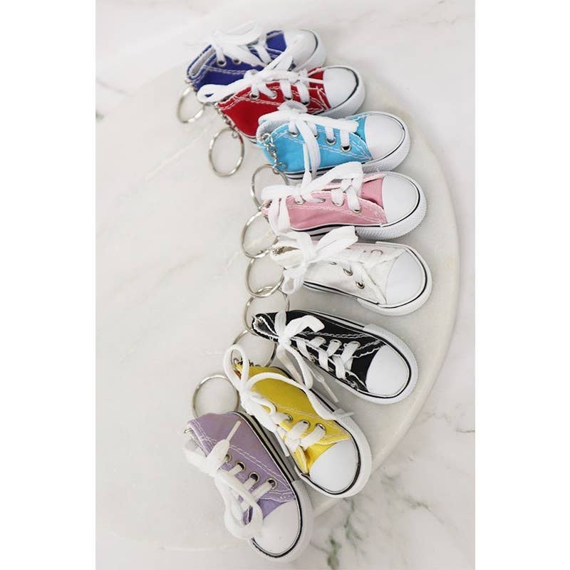 Canvas Rubber Sole Sneakers Novelty Key Chain