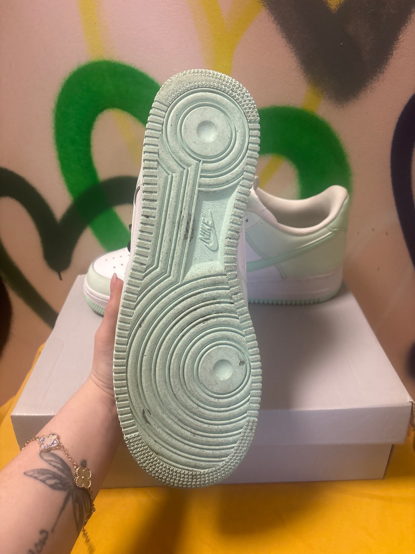 Nike Air Force 1 Low '07 in the "Barely Green/Mint Foam" colorway Woman’s 12.5 Men’s 11
