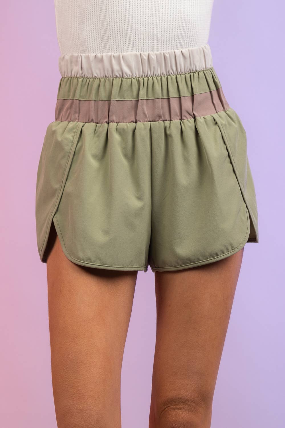 Move & Slay: Color Blocked Gym Shorts
