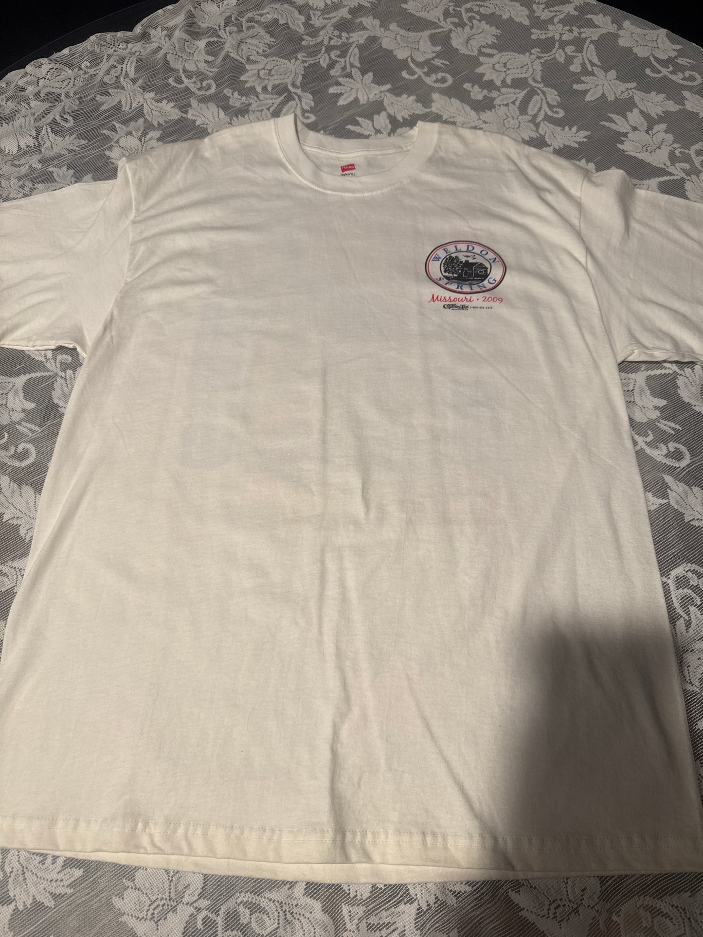 (LARGE) Y2K Weldon Spring Graphic Tee 2009 Hanes 100% Cotton Tagless 6.1