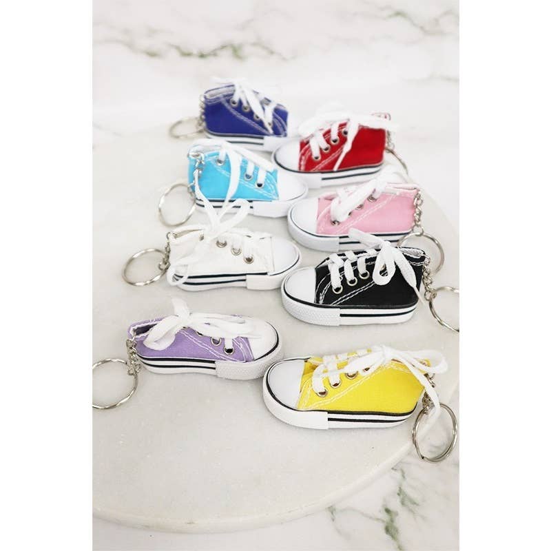 Canvas Rubber Sole Sneakers Novelty Key Chain
