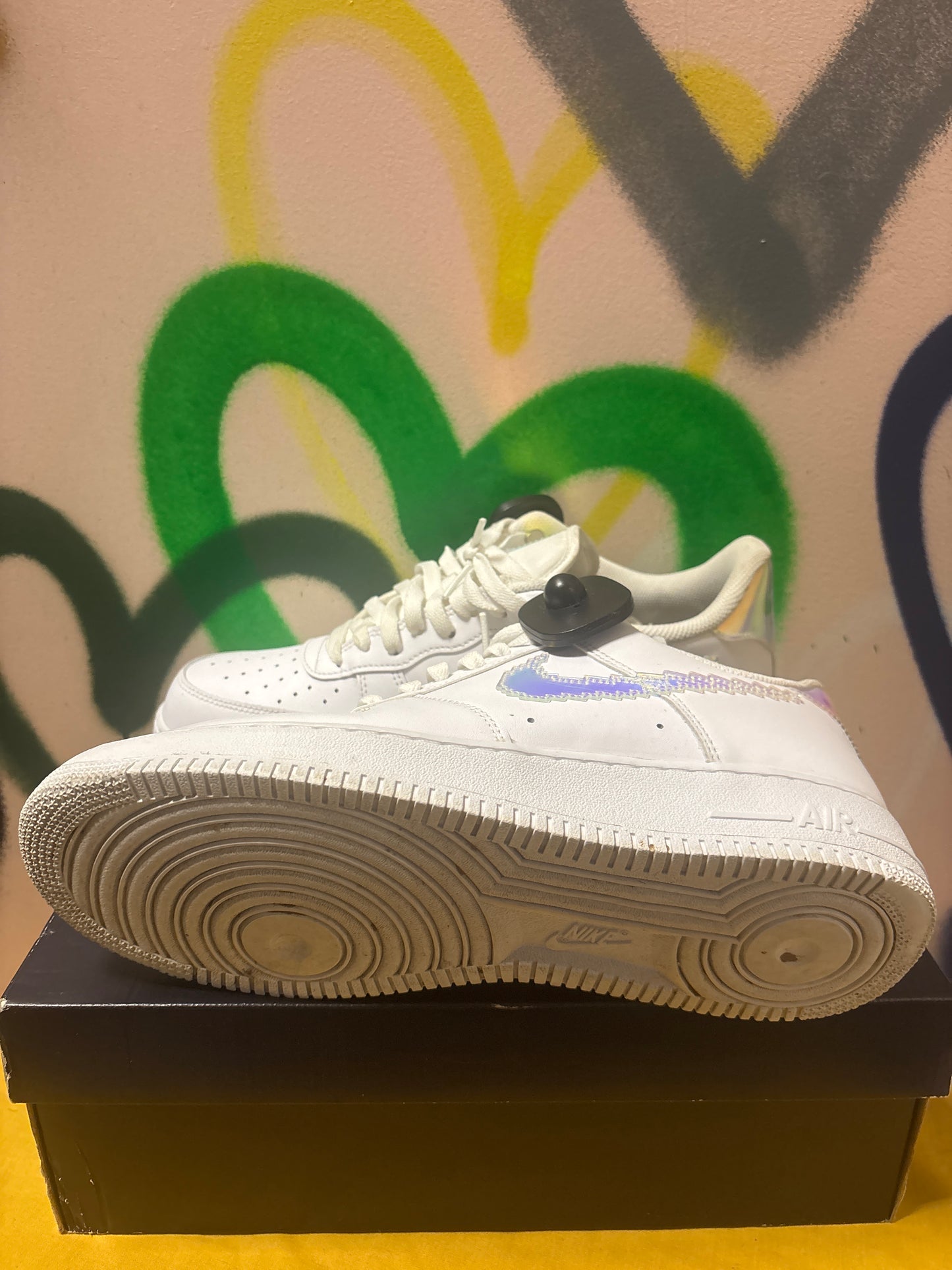 Nike Air Force 1 Low 'Iridescent Pixel' in white Womens 12.5 Men’s 11