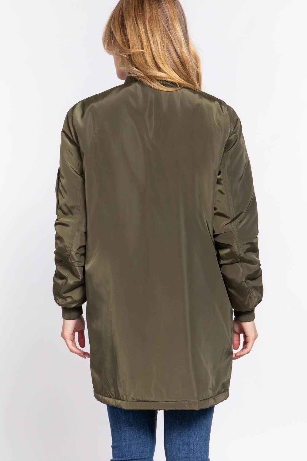 Long Line Bomber Jacket