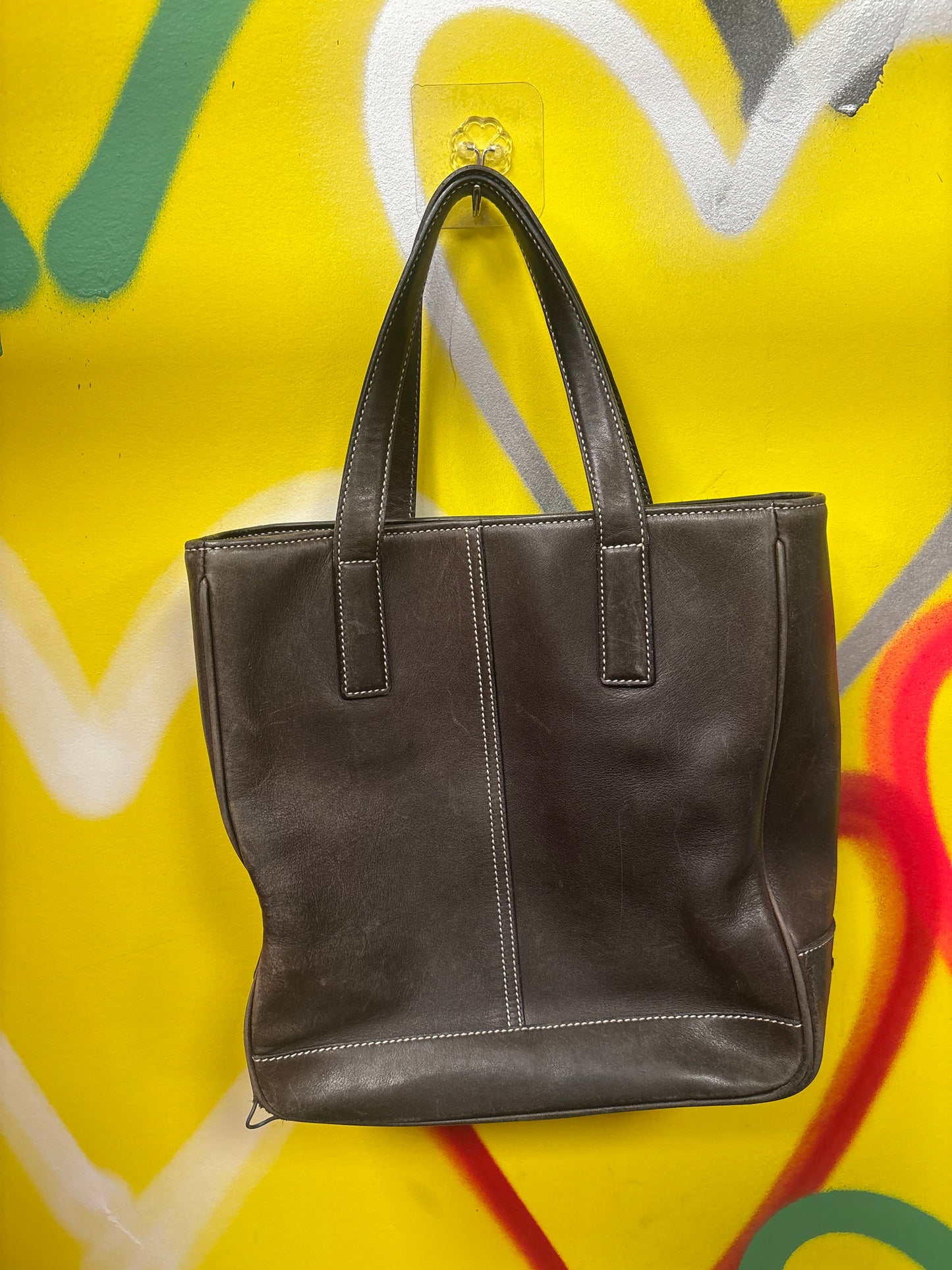 Coach vintage brown leather hampton tote bag