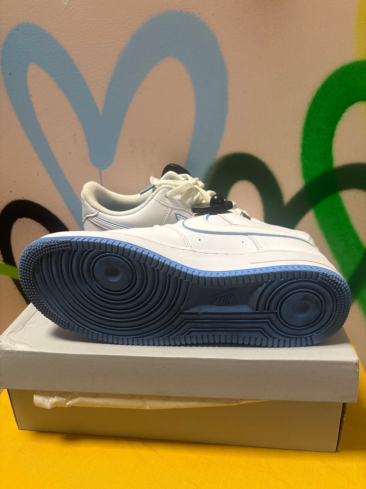 Nike Air Force 1 '07 Low in the 'White University Blue' colorway Women’s 12.5 Men’s 11