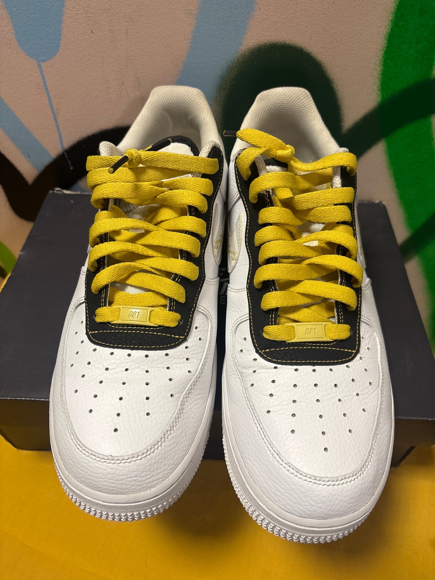 Nike Air Force 1 Low "Gold Link Zebra" Mens Size 11 Black Womens 12.5