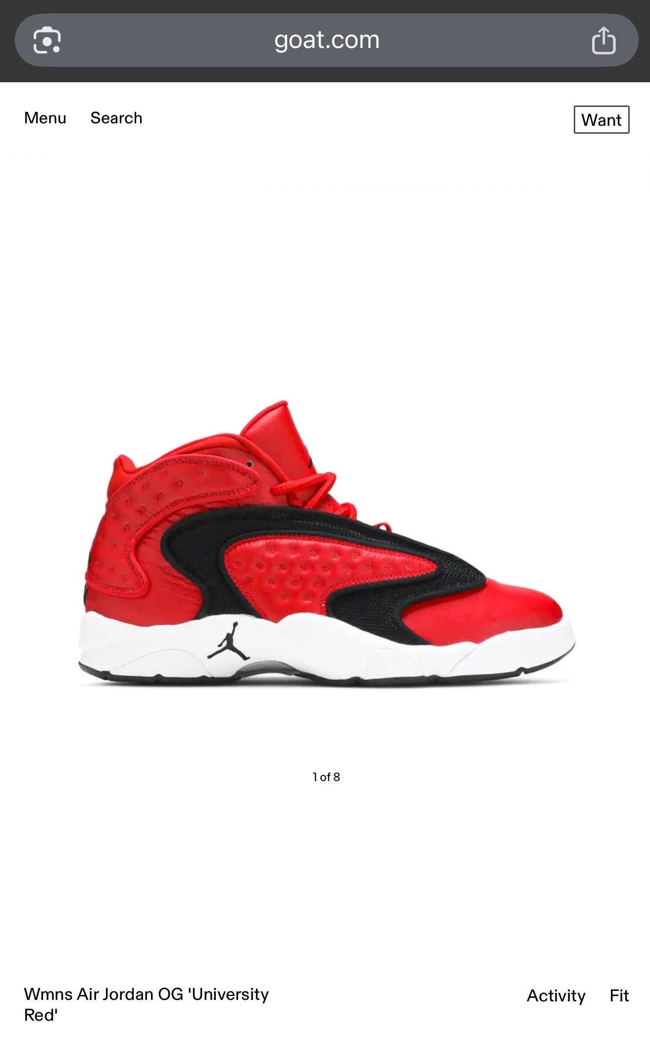 (5.5 WMNS) Air Jordan OG 'University Red'