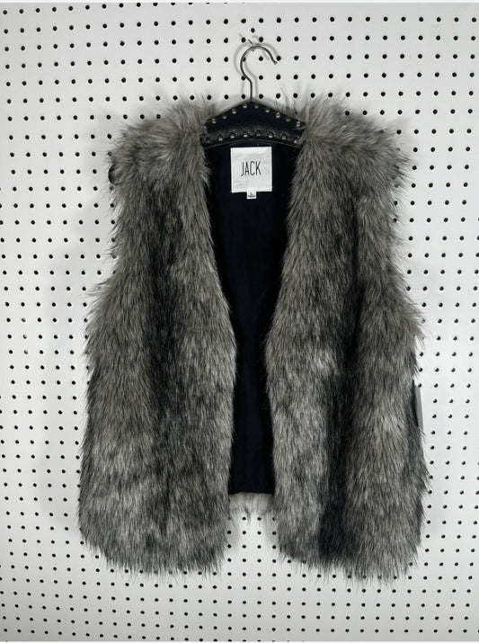 (MEDIUM) Y2K JACK Faux Fur Vest