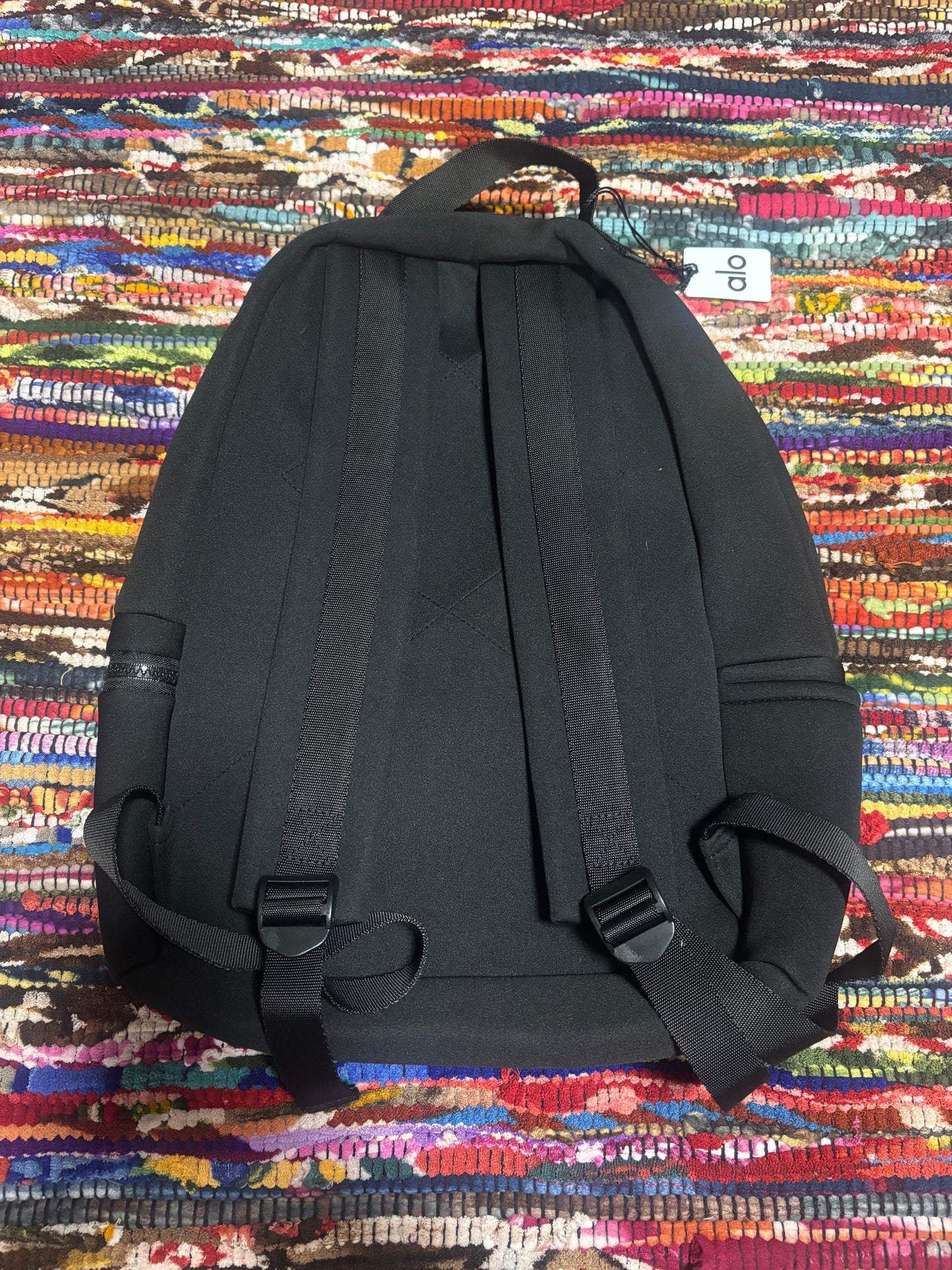 Original Alo Yoga Stow Backpack Black Neoprene **NWT**