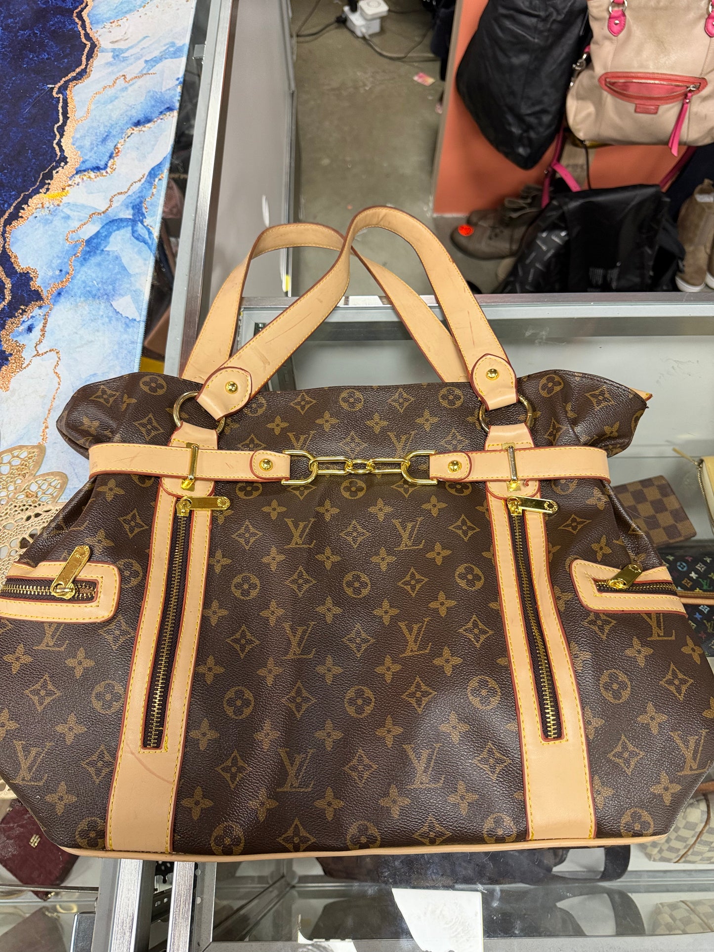 **DUPE** LV-Inspired “Manhattan GM” Style Satchel (consignment)