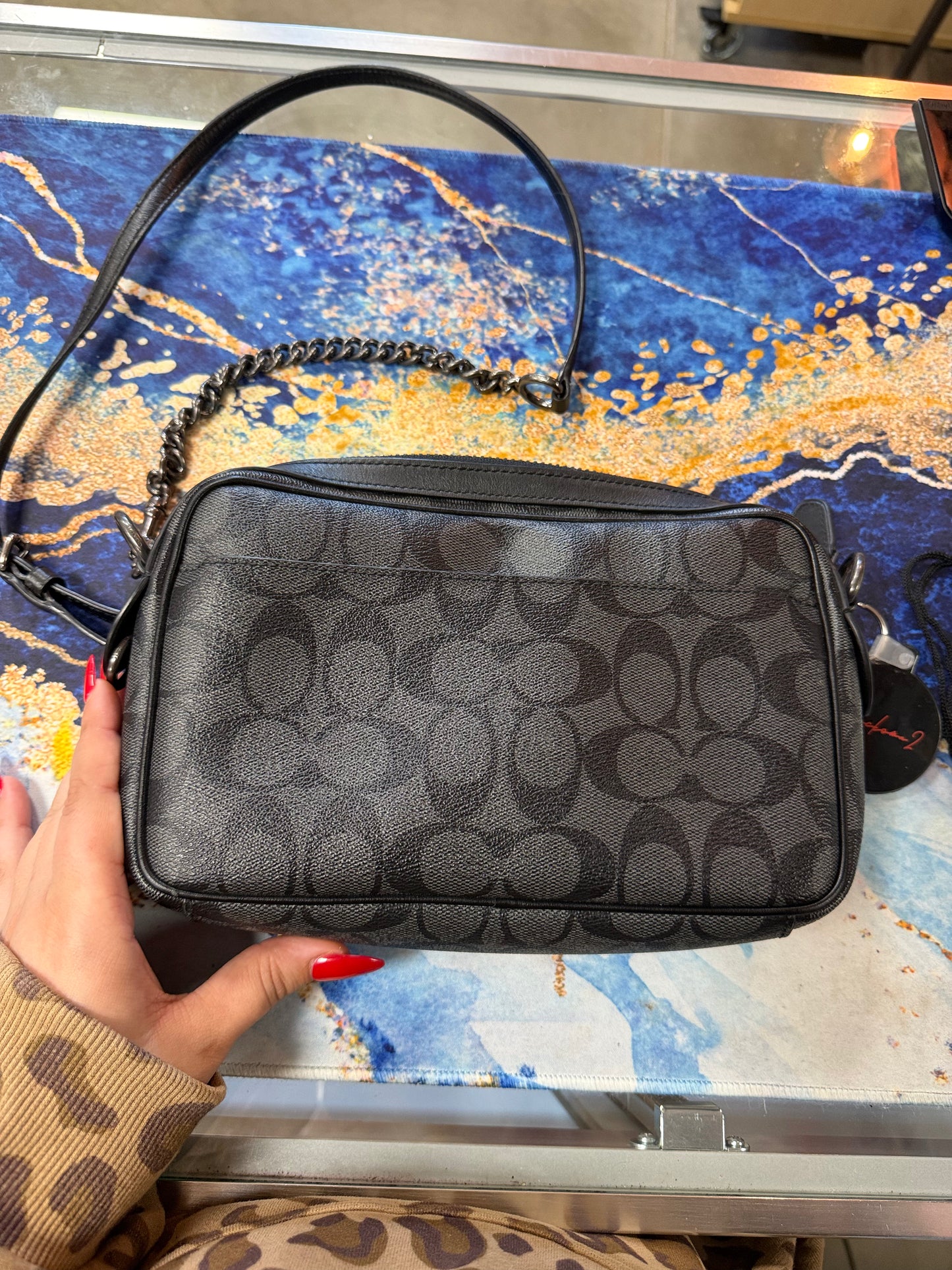 Coach Crossbody Signature Leather Shoulder Bag **AUTHENTICATED**