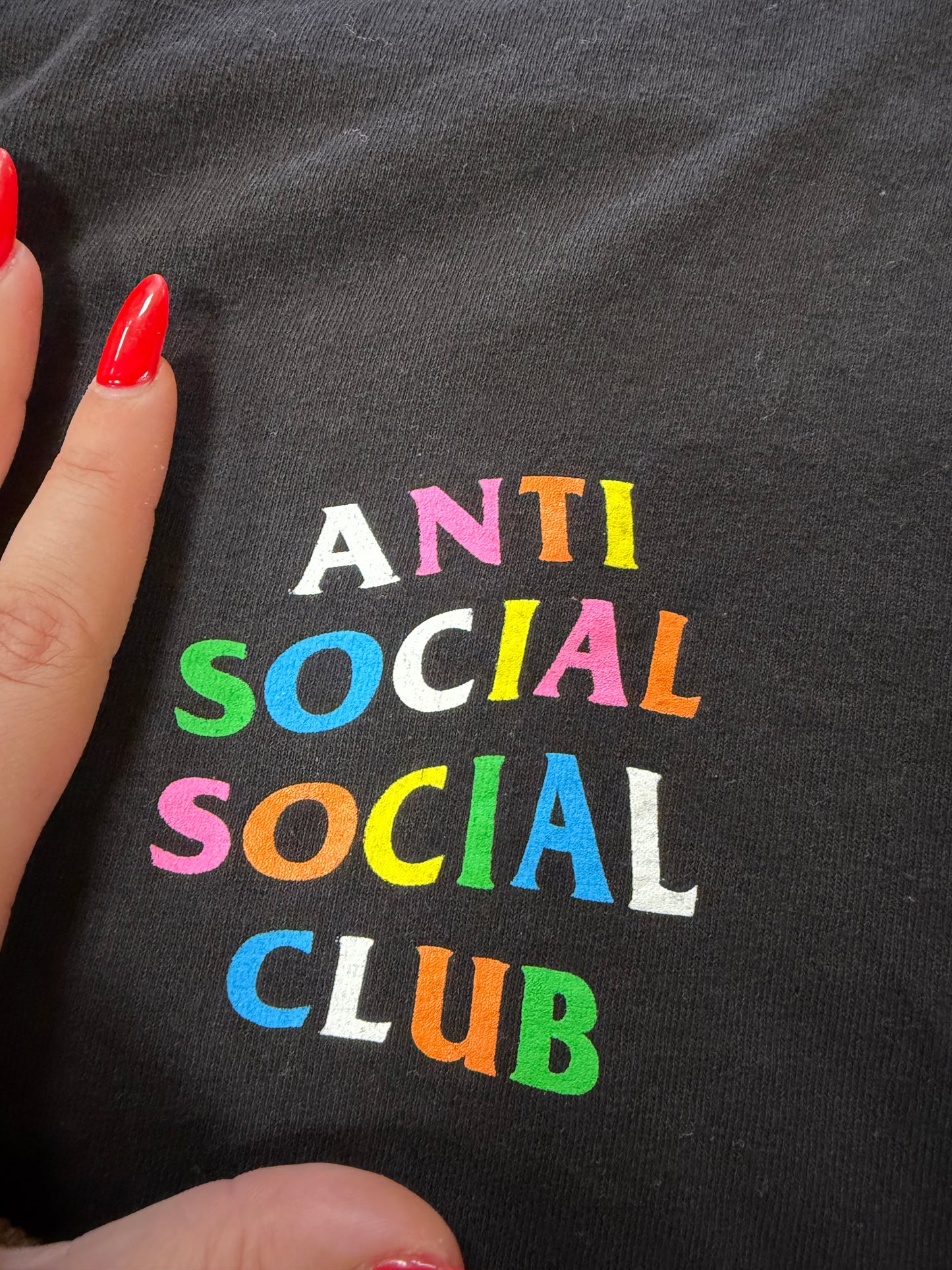 (XL) Anti Social Social Club Rainbow Tee 'Black'