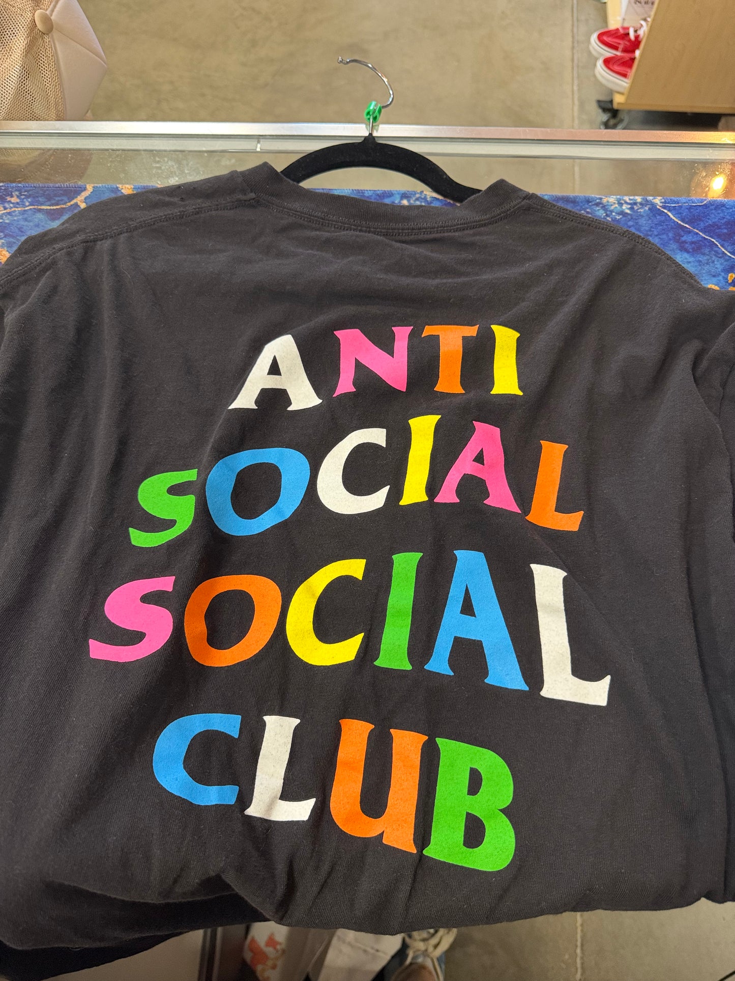 (XL) Anti Social Social Club Rainbow Tee 'Black'
