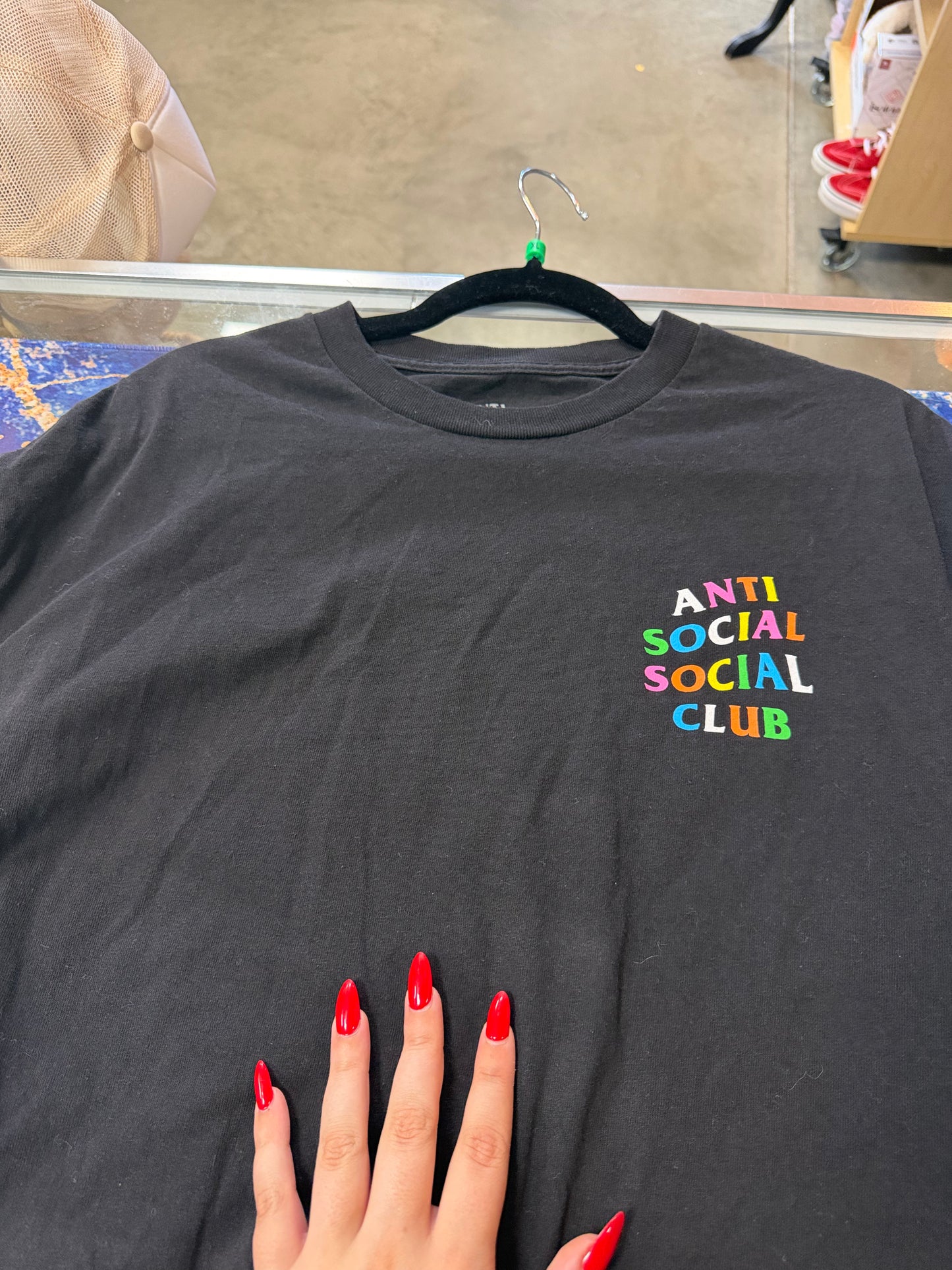 (XL) Anti Social Social Club Rainbow Tee 'Black'