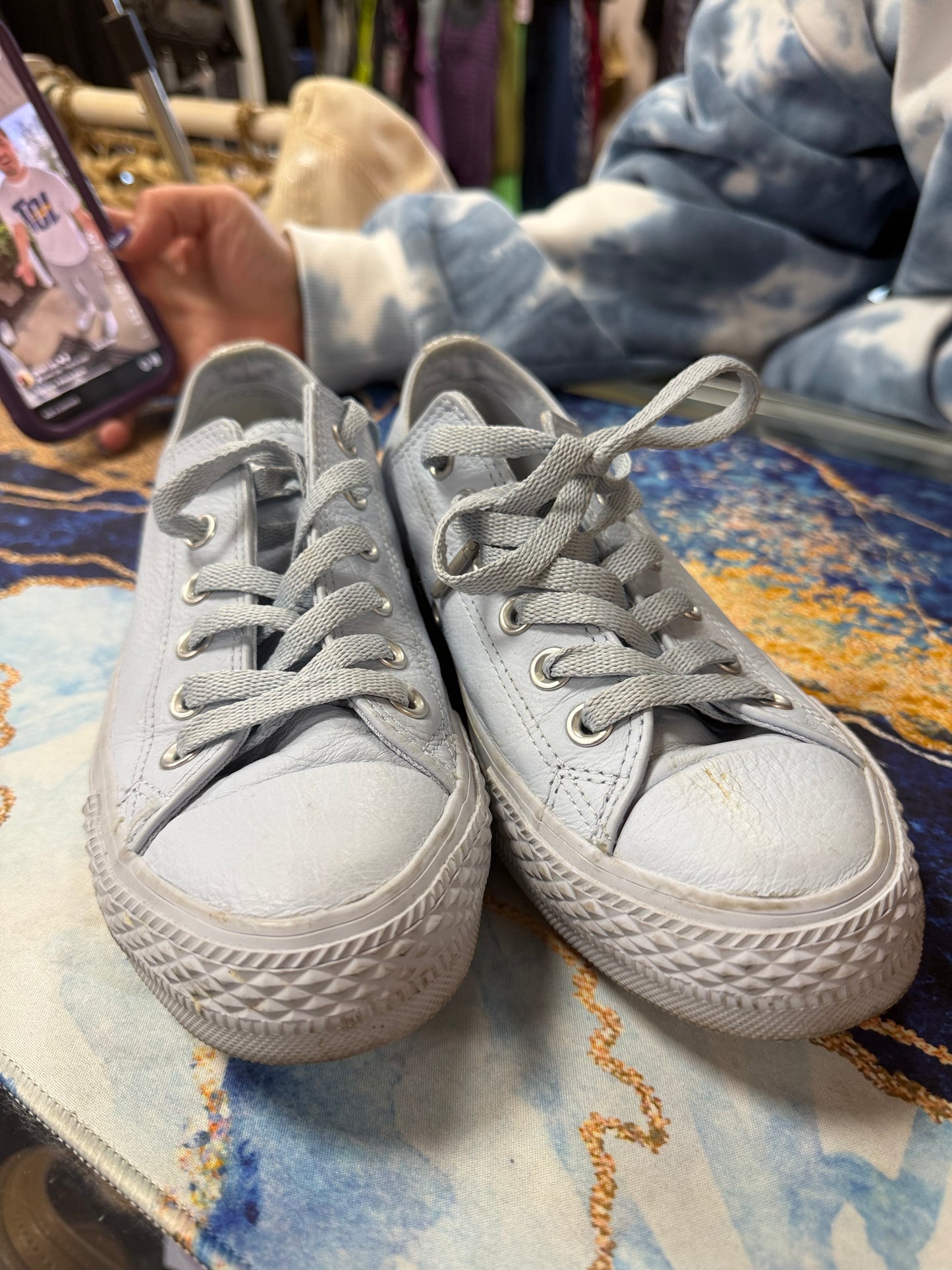 (M5/W7) Converse All Star Leather Blue “CHUCKS”
