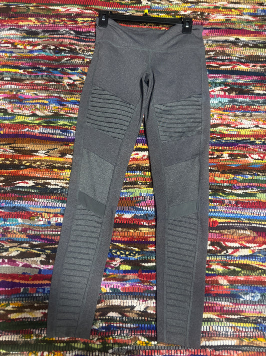Alo Leggings Womens M Medium Gray High Waist Athletic Stretch Pull On Yoga Moto