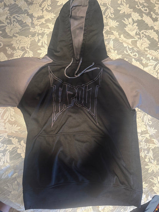 (LARGE) Y2K Tapout Black & Grey Hoodie