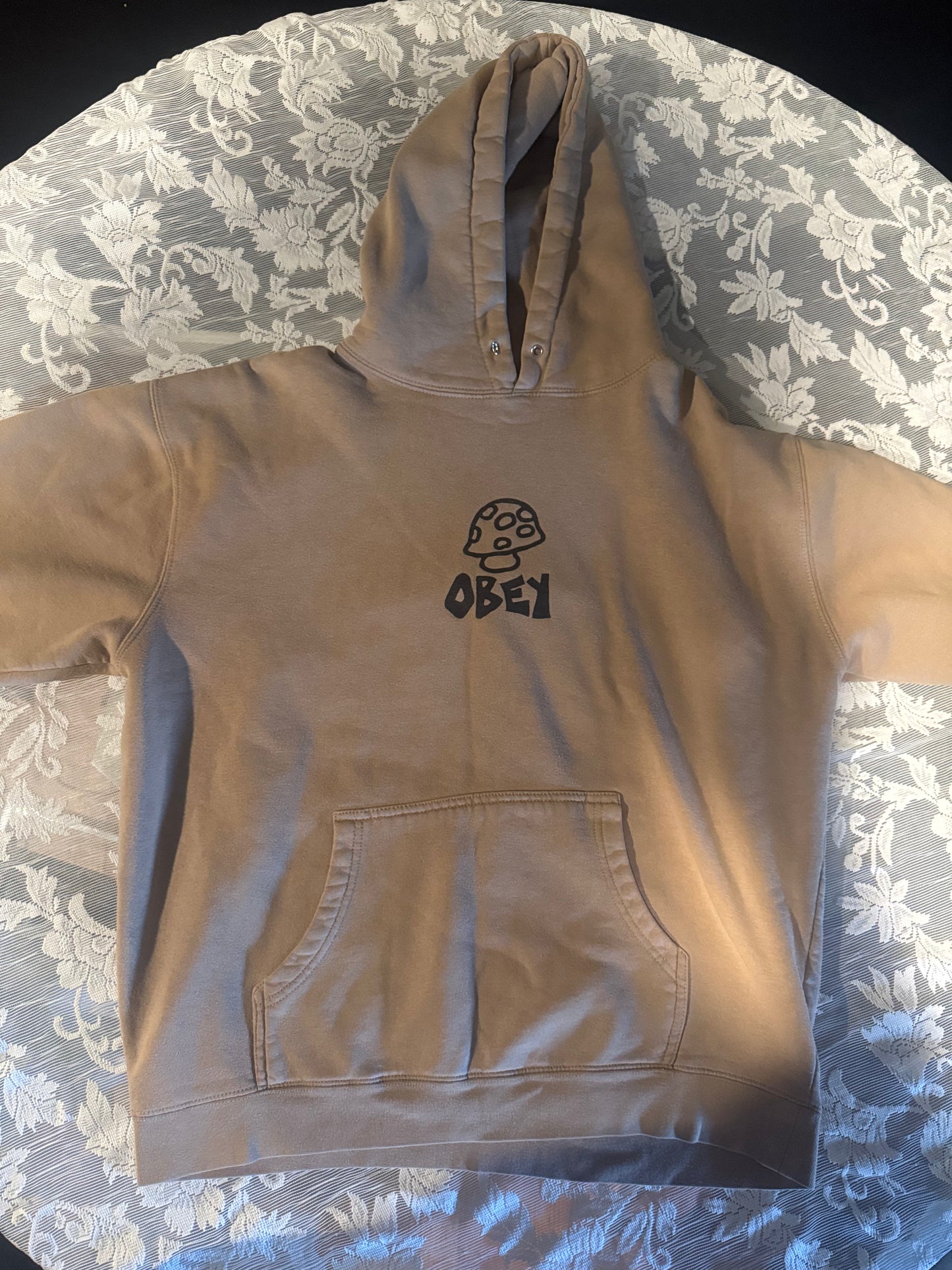 (LARGE) Y2K OBEY Biege Hoodie