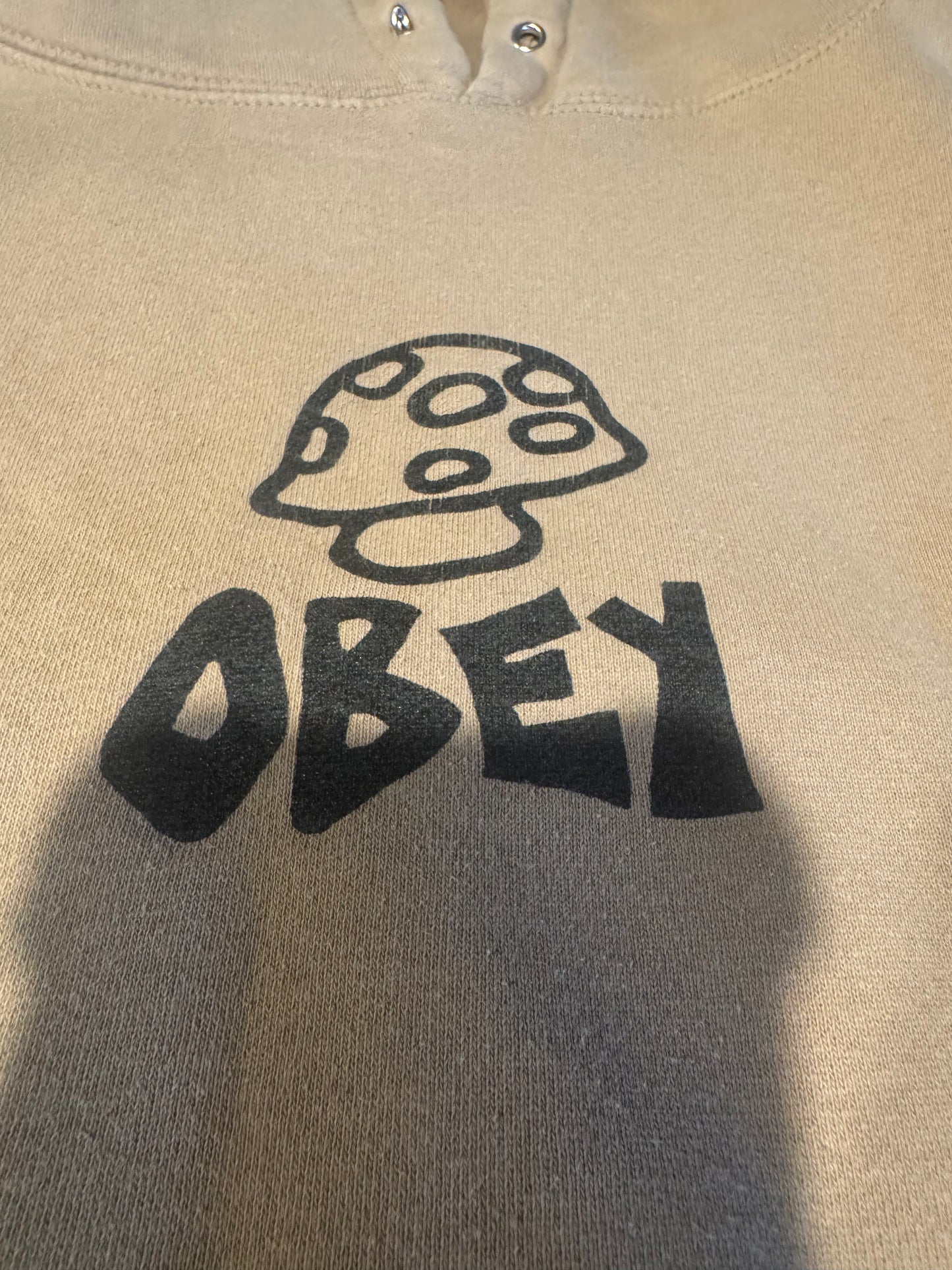 (LARGE) Y2K OBEY Biege Hoodie