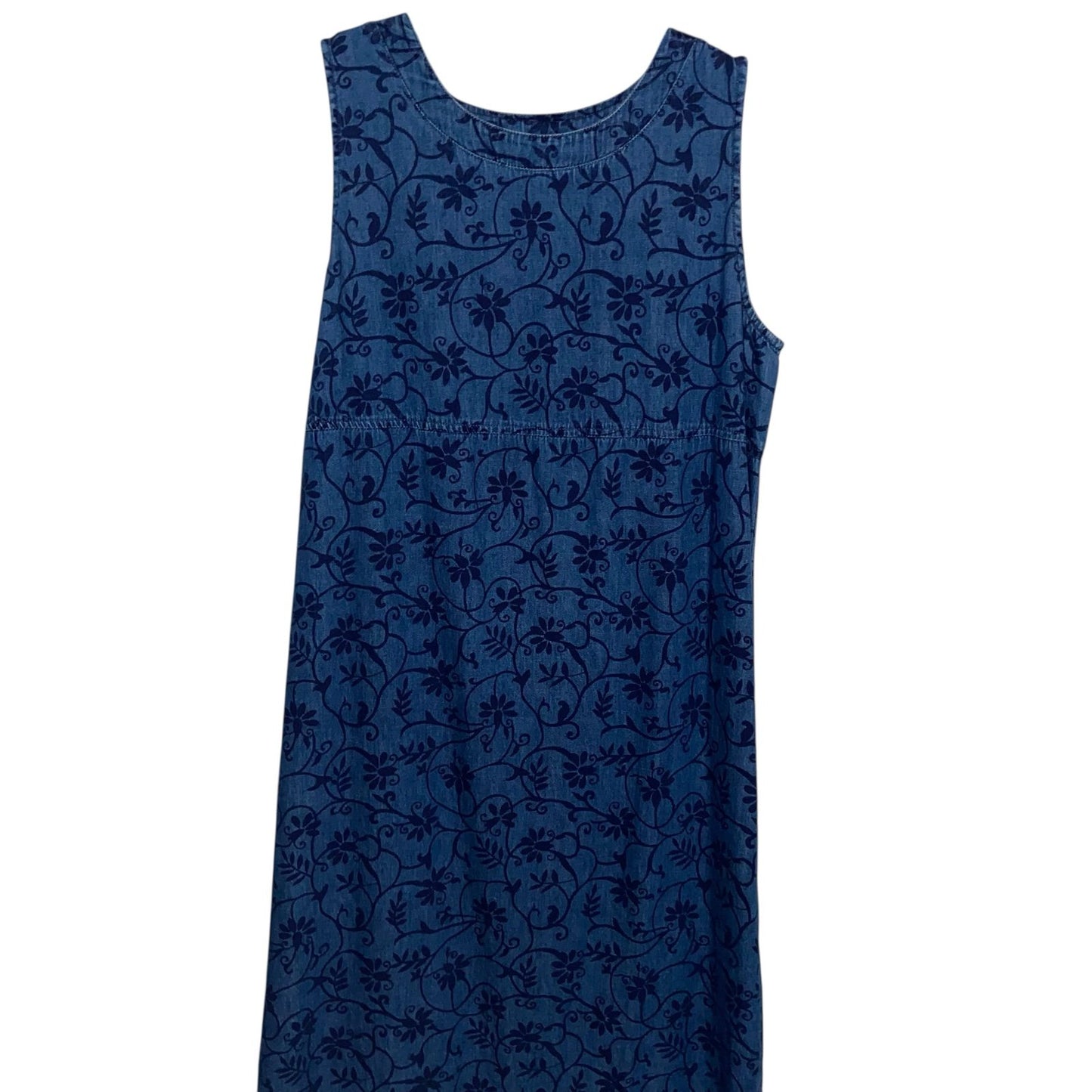 (MEDIUM) Vintage Karin Stevens Petites 100% Cotton Floral Patterened Dress