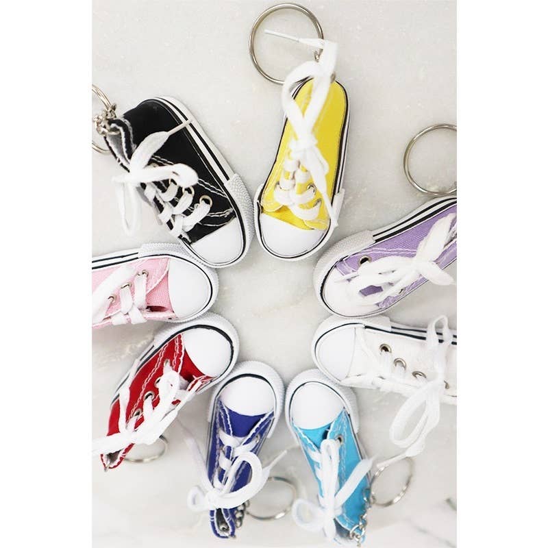 Canvas Rubber Sole Sneakers Novelty Key Chain