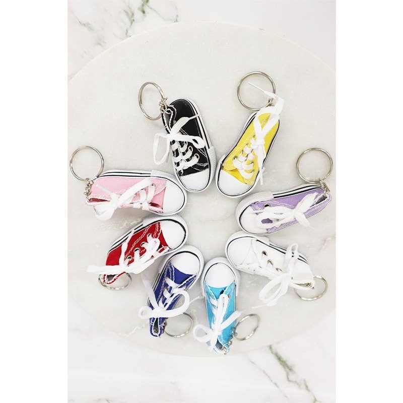 Canvas Rubber Sole Sneakers Novelty Key Chain
