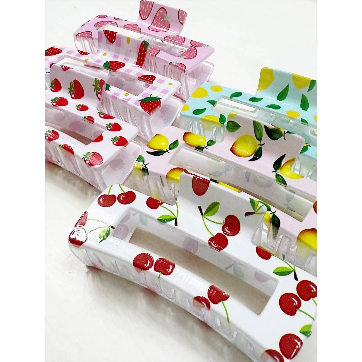 Fresh Fruit Theme Variety Designs Hair Claw