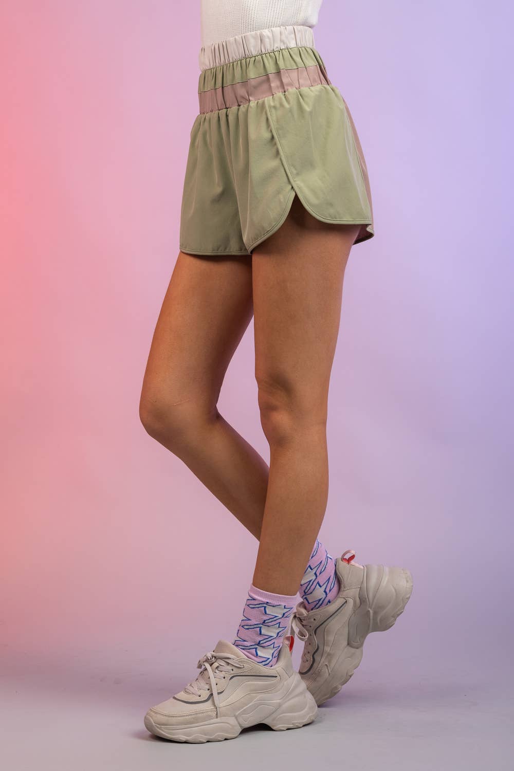 Move & Slay: Color Blocked Gym Shorts