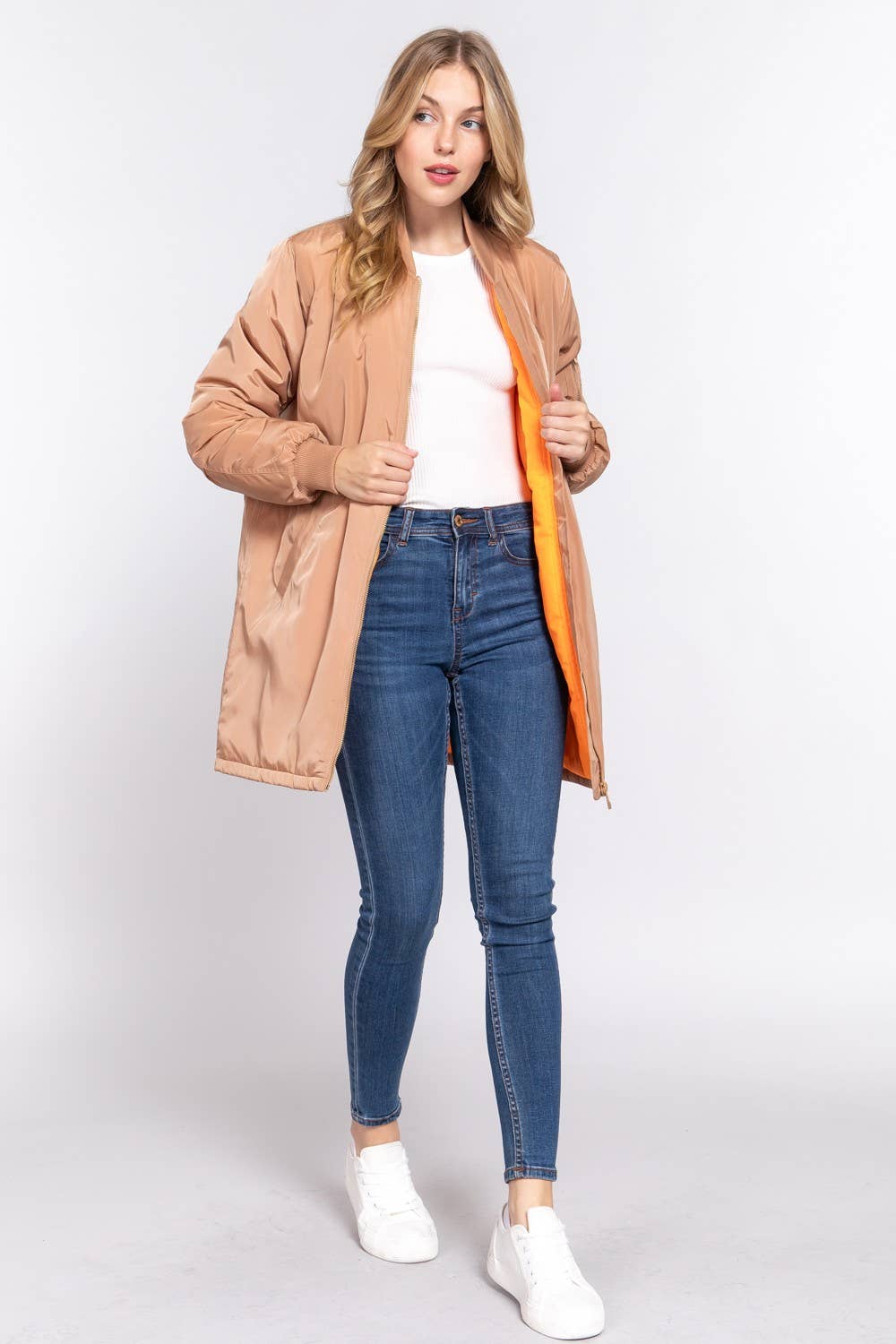Long Line Bomber Jacket