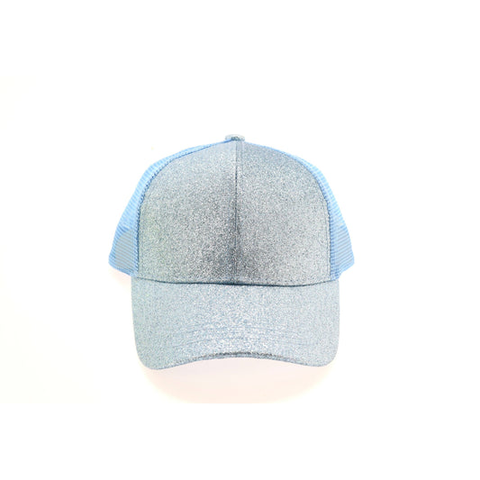 Kids Glitter High Ponytail CC Baseball Cap