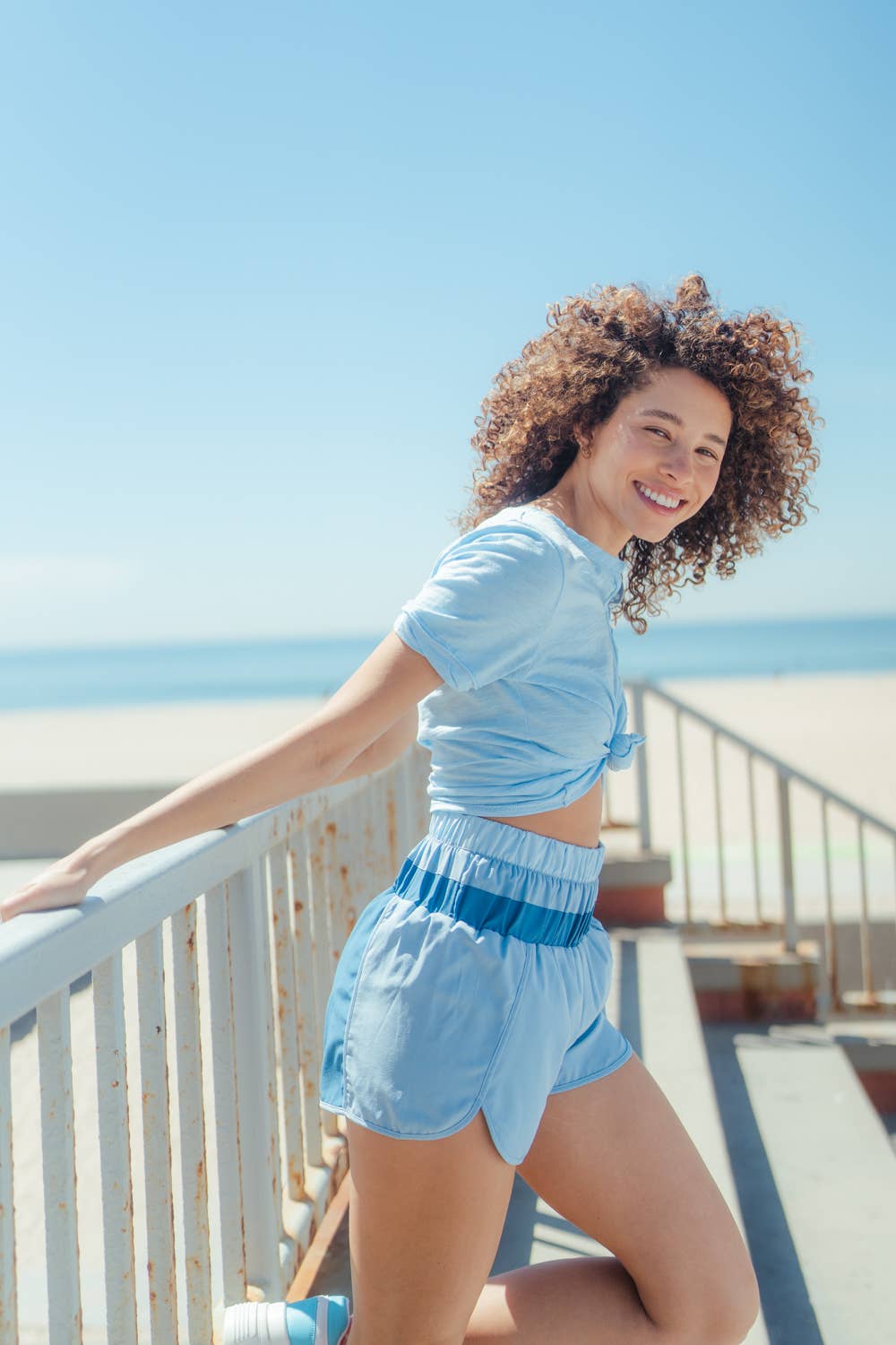 Move & Slay: Color Blocked Gym Shorts